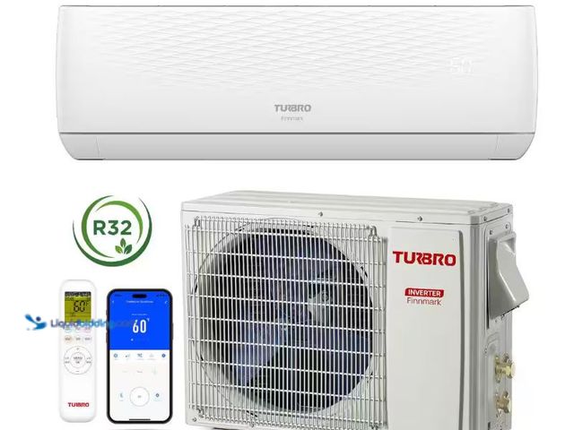 Lot 49-5426297 - TURBRO Finnmark 9,000 BTU Ductless Mini Split Inverter AC with Heat Pump, 17 SEER2, 230V, WiFi-Enabl...