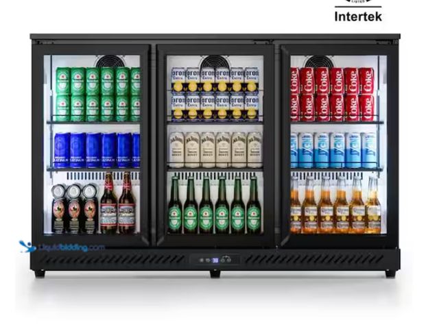 Lot 49-1628262 - COTLIN 53 in. 11.45 cu. ft. Single Zone 336-Can Beverage Cooler in Black, Self-Evaporation System, E...