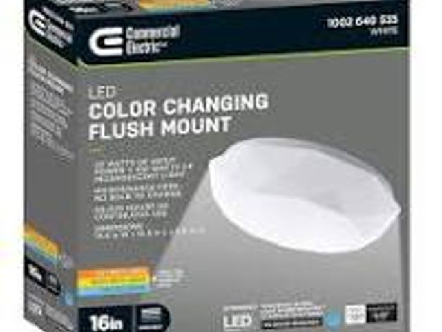 Lot 49-3531645 - 23 in. Diamond Shape Entryway Light LED Flush Mount Ceiling Light 1450 Lumens 3000K 4000K 5000K Dimm...