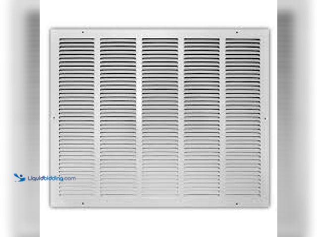 Lot 49-5488075 - Everbilt 25 in. x 20 in. Steel Return Air Grille in White. Model # E17025X20. Unused