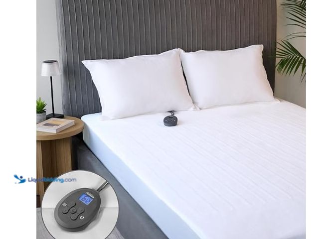 Lot 49-1555718 - Sunbeam Electric Heated Mattress Pad Twin 75" x 39" 12 Heat Settings 12-Hour Auto Shut-Off Fast Heat...