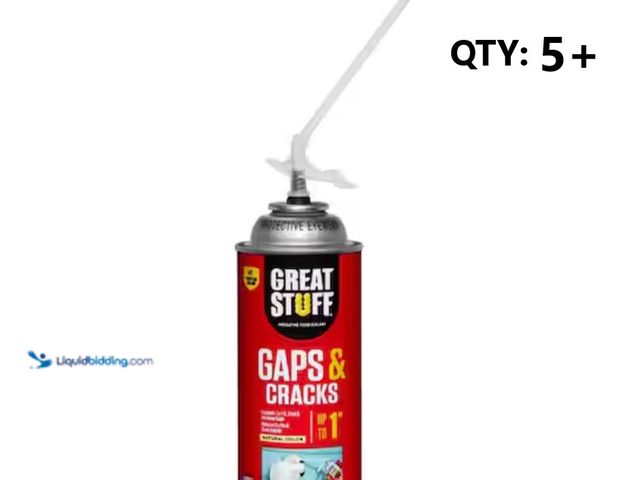 Lot 49-3614538 - Lot of (7) Cans: GREAT STUFF 12oz. Gaps & Cracks Insulating Spray Foam Sealant, Model # 227112, Unus...
