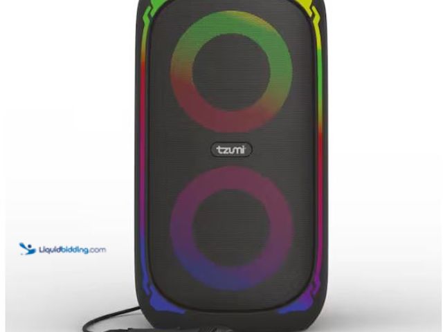 Lot 49-1627388 - Tzumi Super Bass Jobsite Speaker Model # 9525HD, Used, No Charger, Has Attachments, Stained From Use...