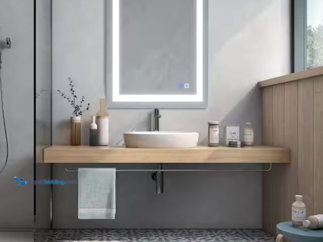 Lot 49-2006145 - TOOLKISS 36 in. W x 28 in. H Large Rectangular Frameless LED Light Anti-Fog Wall Bathroom Vanity Mir...