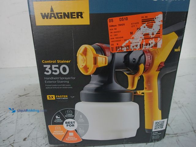 Lot 49-1629096 - Wagner Control Stainer 350 Handheld HVLP Stain Sprayer, Model # 0529041, Used, Has attachments, Powe...