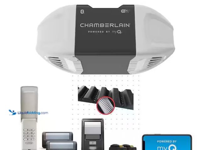 Lot 49-1576745 - Chamberlain 3/4 HP Smart Quiet Belt Drive Garage Door Opener Model # B4505T, New  Ref#HD0210