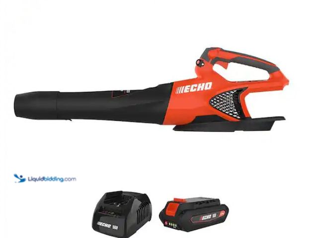 Lot 49-1567644 - ECHO 56V 151 MPH 526 CFM Cordless Battery Powered Handheld Leaf Blower with 2.5Ah Battery and Charge...