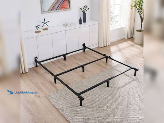 Lot 49-3563553 - Mainstays 7" Twin/Full/Queen Size Adjustable Metal Bed Frame, Black, BOX SPRING REQUIRED (SOLD SEPAR...