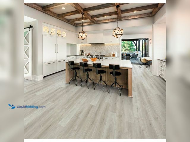 Lot 49-5453678 - Approx 120 Sq Ft. Home Decorators Collection Coral Cove Hickory 12 MIL x 7 in. W x 48 in. L Waterpro...