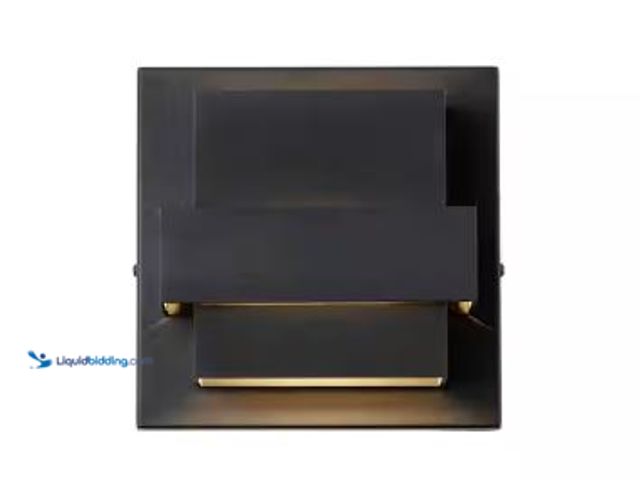 Lot 49-1625543 - 2-Light Matte Black Aluminum LED Wall Lantern Sconce, Model # LA2142-W, Unused, Has attachments, Una...