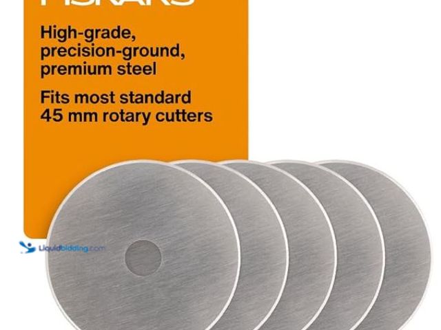 Lot 49-1631429 - Lot of (5) packs of Fiskars 45mm Rotary Blades (5 Pack) - Rotary Cutter Blade Replacement - Crafts, ...