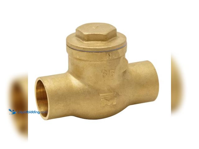Lot 49-2000377 - Lot of (9) Everbilt 3/4 in. Brass Sweat x Sweat Solder Swing Check Valve, Model # 101-504EB, Unused....