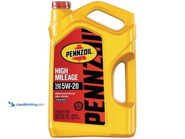 Lot 49-5548960 - QTY 2 - Pennzoil High Mileage SAE 5W-20 Synthetic Blend Motor Oil 5 Qt. Model # 550045203 NEW.