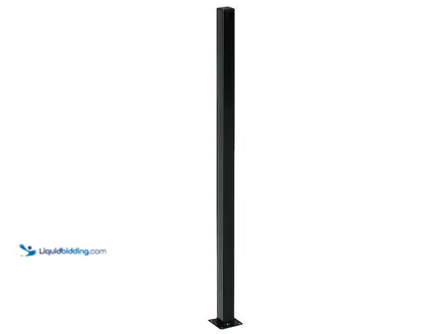 Lot 49-1576752 - Lot of (15) 2 in. x 2 in. x 5 ft. Black Metal Fence Post with Flange and Post Cap Model # FP260PUS, ...