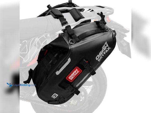 Lot 49-5410619 - Motorcycle Saddle Bags, Waterproof Durable Saddlebags 48L(24L*2), Large Capacity Anti-Vibration Pann...