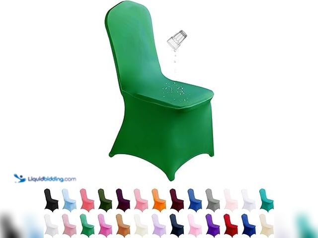 Lot 49-5479097 - SuperO Waterproof Spandex Chair Cover 25PCS, Stretch Dining Chair Covers, Polyester Outdoor Chair Co...