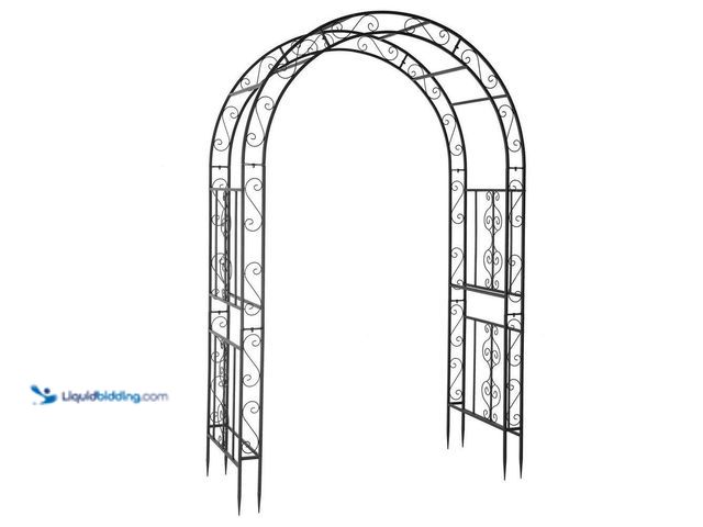Lot 49-3566034 - VINGLI
84 in. x 52 in. Garden Arbor, Arch for Wedding Party, Steel Garden Trellis for Plant Climbin...
