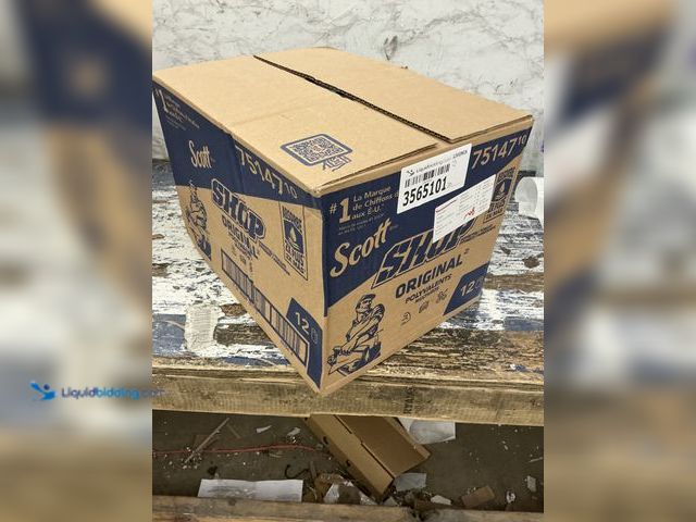 Lot 49-3565101 - Scott Shop Original Blue Towels (75147), 9.4"x11" Cloth-like Paper Towel (12 Rolls of 55 Sheets, 660...