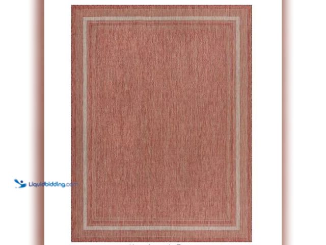 Lot 49-2005545 - Unique Loom Outdoor Soft Border Rust Red 9' 0 x 12' 0 Area Rug, Model # 3128956, Unused.   Ref#SB072...