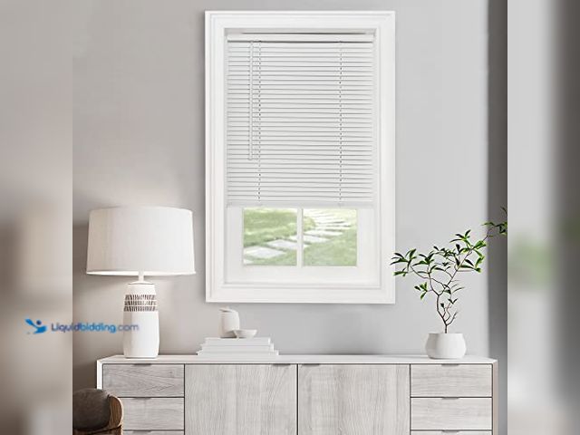 Lot 49-1624329 - Lot of (2) Achim Home Décor Cordless Light Filtering Mini Blind - 40 Inch Length, 64 Inch Height, 1"...