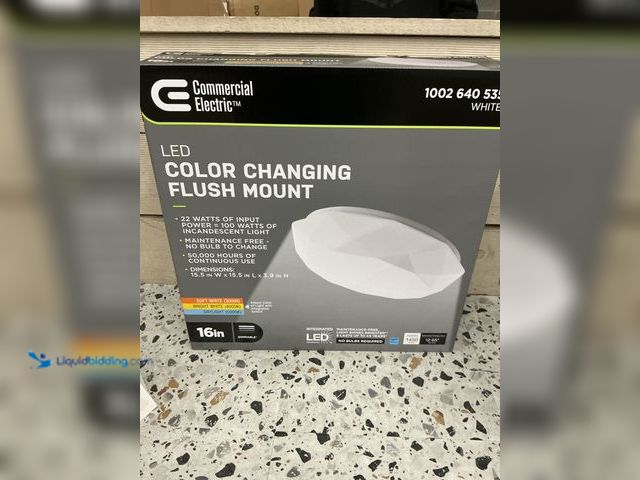 Lot 49-5485099 - Commercial Electric 16 in. Diamond Shape Entryway Light LED Flush Mount Ceiling. Model #54451691. Ne...