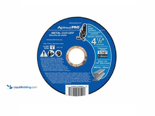 Lot 49-5549852 - QTY 25 - Avanti Pro 4-1/2 in. x 1/16 in. x 7/8 in. Thin Kerf Metal Cut-Off Disc. Model # PBD04506310...