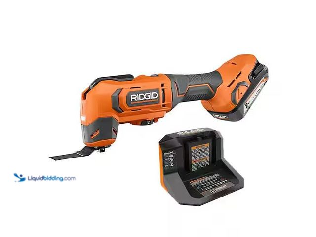 Lot 49-3600205 - RIDGID 18V Cordless Oscillating Multi-Tool with Battery Charger ONLY Model # R86241K, Slightly Used,...