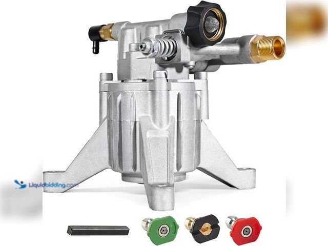 Lot 49-5539892 - TOOLCY 7/8" Shaft Vertical Pressure Washer Pump - Rear Inlet/Outlet Max 3400 PSI @ 2.5 GPM OEM & Pow...
