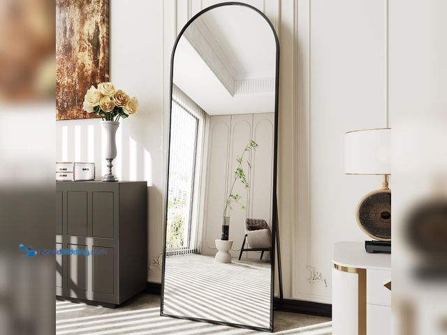 Lot 49-5541416 - AUYHM Arched Mirror Full Length,Nanoglass Standing Mirror Full Length,71"x26"espejos para dormitorio...