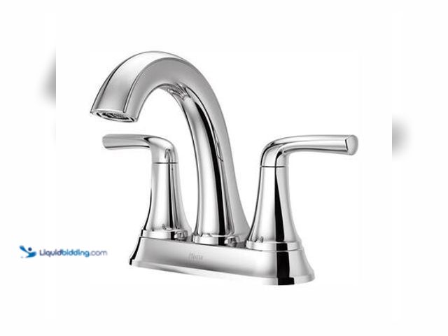 Lot 49-3564913 - Pfister Ladera 4 in. Centerset Double Handle Bathroom Faucet in Polished Chrome. Model # LF-048-LRCC...