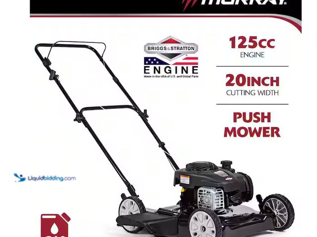 Lot 49-5545363 - Murray
20 in. 125 cc Briggs & Stratton Walk Behind Gas Push Lawn Mower with 4 Wheel Height Adjustme...
