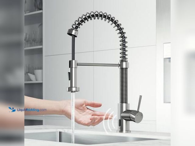 Lot 49-5546481 - VIGO Edison Single Handle Pull-Down Sprayer Kitchen Faucet with Touchless Sensor in Stainless Steel ...