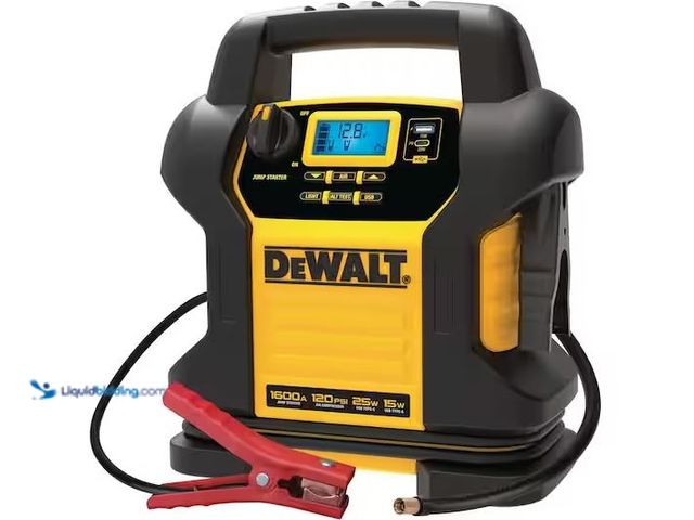 Lot 49-1572122 - DEWALT Portable Power 2000 Peak Amp Jump Starter w/Digital Compressor Model # DXAEPS14, Used. Ref#SB...