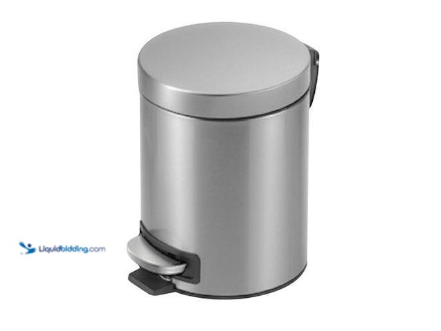 Lot 49-3616854 - StyleWell 1.3 Gal. Stainless Steel Round Step-On Trash Can - Unused SKU # 1004865264  Ref#HDPA0727