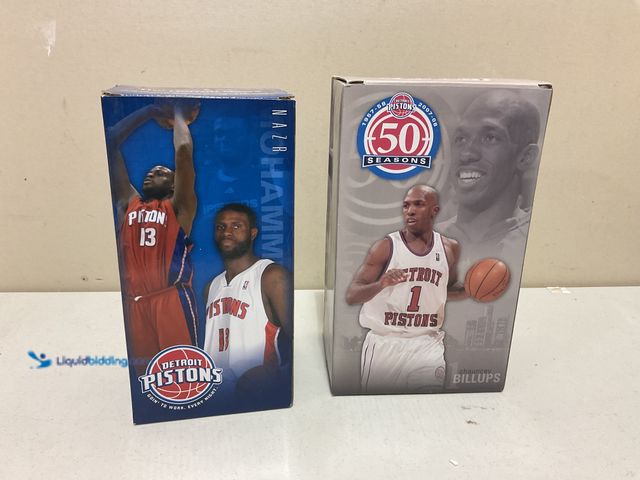 Lot 49-1977872 - Other LOT OF 2 DETROIT PISTONS FAN NIGHT GIVEAWAYS BOBBLEHEADS INCLUDING CHAUNCEY BILLUPS AND NAZR M...