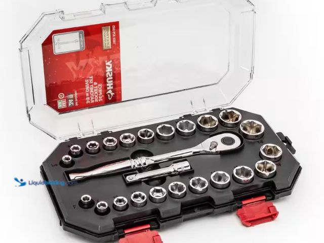 Lot 49-5552667 - Husky
24-Piece SAE/Metric 3/8 in. Drive Ratchet and Socket Set with Case. Model # H3D24PCSWS. Unuse...