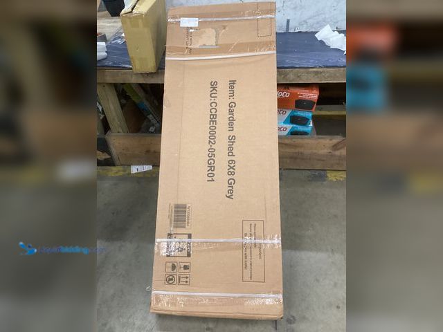 Lot 49-5490024 - Garden Shed (Gray) Item#:CCBE0002-05GR01 Item is Factory Sealed