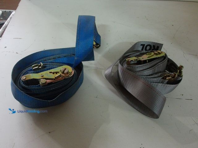 Lot 49-1576789 - Box of Miscellaneous Towing Tie Down Straps in Various Lengths, Unused  Ref#HD0210