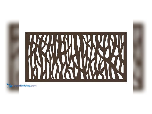 Lot 49-5445965 - (2) 2 ft. x 4 ft. Sprig Umber Decorative Screen Panel, Model # 73055918, Unused.