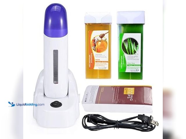 Lot 49-3528934 - iMeshbean® Depilatory Roll on Wax Heater Roller Warmer Cartridge Strips Hair Removal Kit USA (Aloe &...