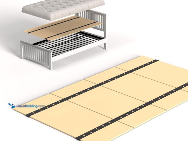 Lot 49-5546528 - Heavy Duty Thick Folding Box Spring, Mattress Supporting Wood Floor, Foldable Box Spring, Bed Suppor...