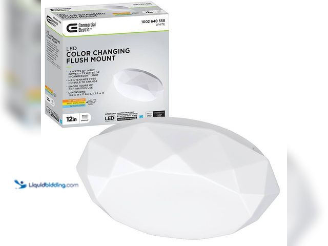 Lot 49-5463170 - Commercial Electric
12 in. Diamond Shape Entryway Light 3000K 4000K 5000K LED Flush Mount Ceiling L...