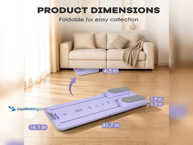 Lot 49-5546603 - Pilates Board with Resistance Bands Portable Full Body Core Trainer | Home Workout Equipment for Abs...