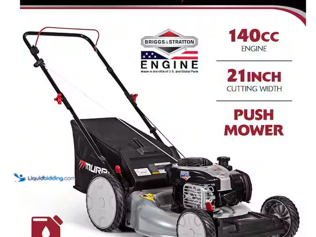 Lot 49-5545345 - Murray 21 in. 140 cc Briggs and Stratton Walk Behind Gas Push Lawn Mower with Height Adjustment and ...