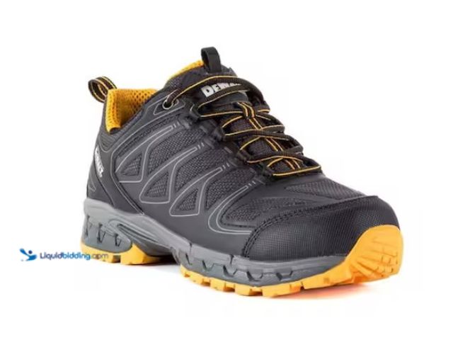 Lot 49-1574739 - DEWALT Men's Size 10(M) Boron Slip Resistant Athletic Shoes - Alloy Toe - Black/Yellow, Model # DXWP...