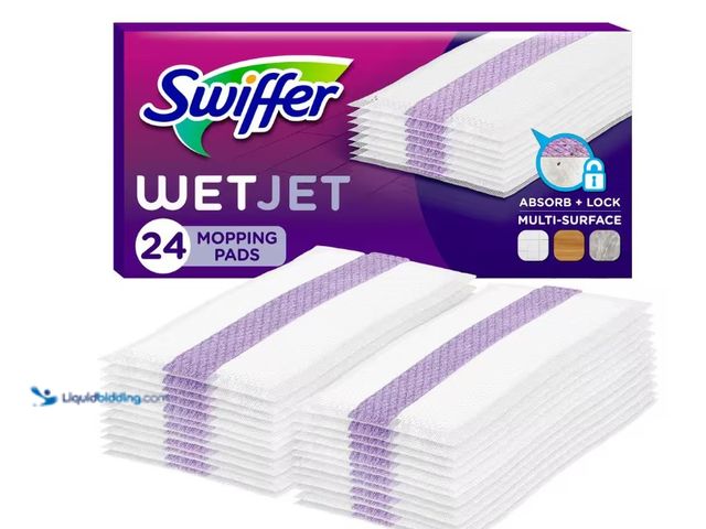 Lot 49-1519177 - (4) Swiffer Wet Jet Cleaning Mop Pad Refill Unscented (24-Count), Model # 003700008443, New.  Ref#HD...