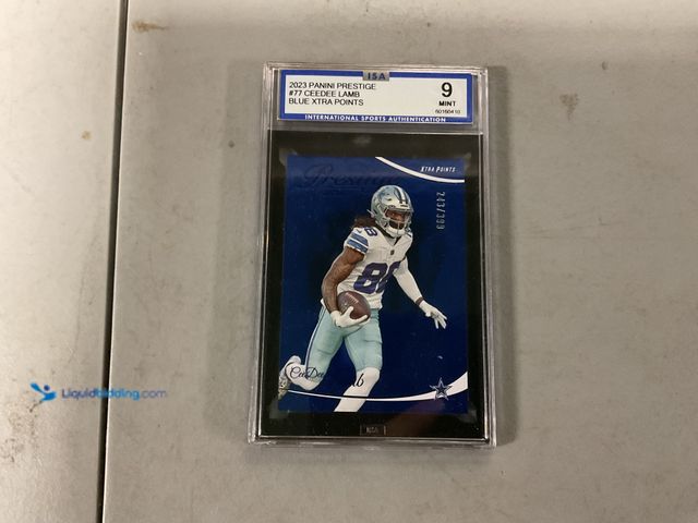 Lot 49-1505966 - WOW GRADED CARD 2023 PANINI PRESTIGE CEEDEE LAMB #77 BLUE XTRA POINTS /399 ISA 9 MINT AMAZING CARD F...