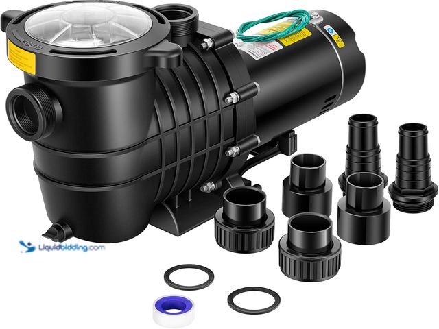 Lot 49-3517107 - VIVOHOME 2.0HP 6800GPH Dual Voltage Pool Pump, Self-Priming Energy Saving, 1.5" & 2" & 1.25"-1.5" Co...