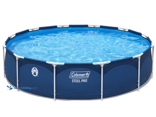 Lot 49-5545723 - Coleman Steel Pro 12 ft. x 33 in. Round Metal Frame Above Ground Pool Set, Used with attachments