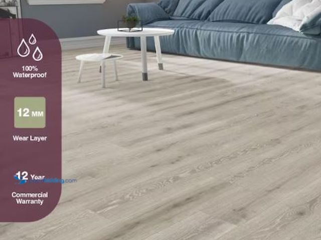 Lot 49-1630710 - Approx (440 sq/ft) Home Decorators Collection Larkmead Oak 12mm T x 7.56 in. W Waterproof Laminate W...